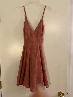 Lulus Spaghetti Strap Dress in Dusty Rose